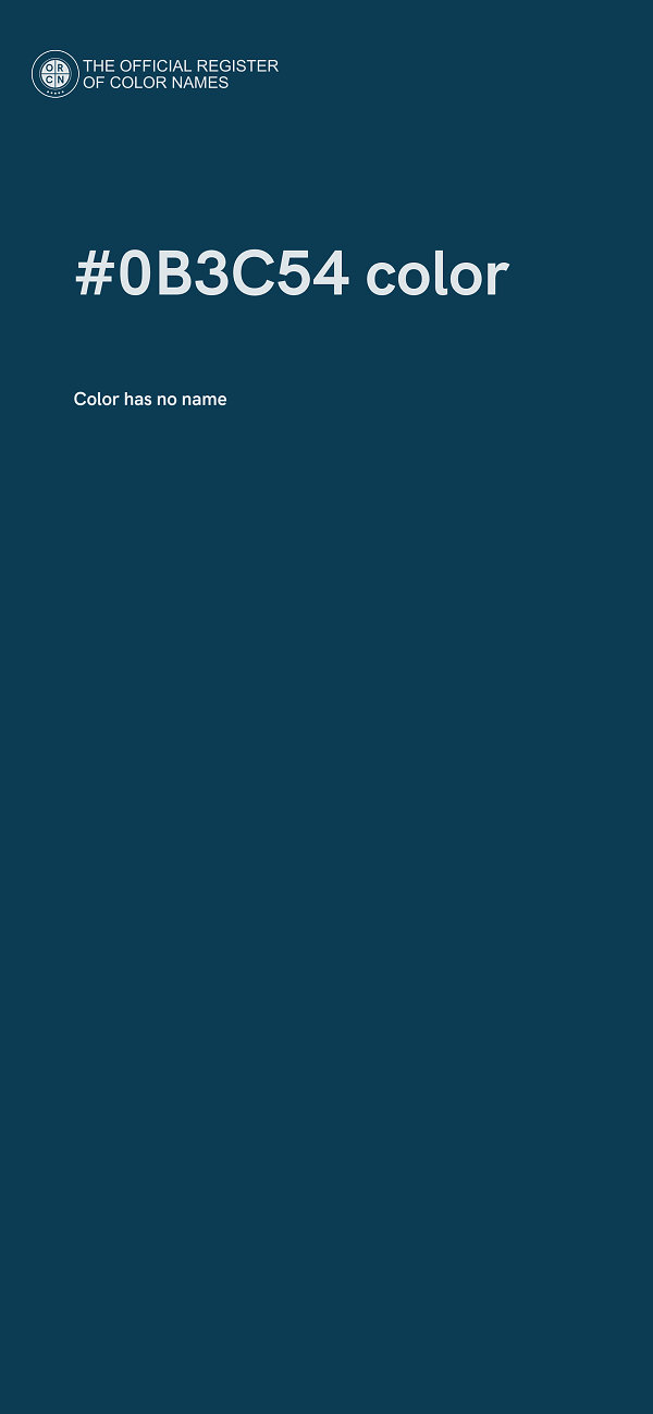 #0B3C54 color image
