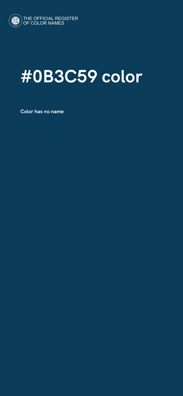 #0B3C59 color image