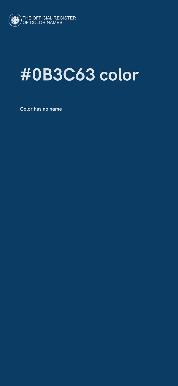 #0B3C63 color image