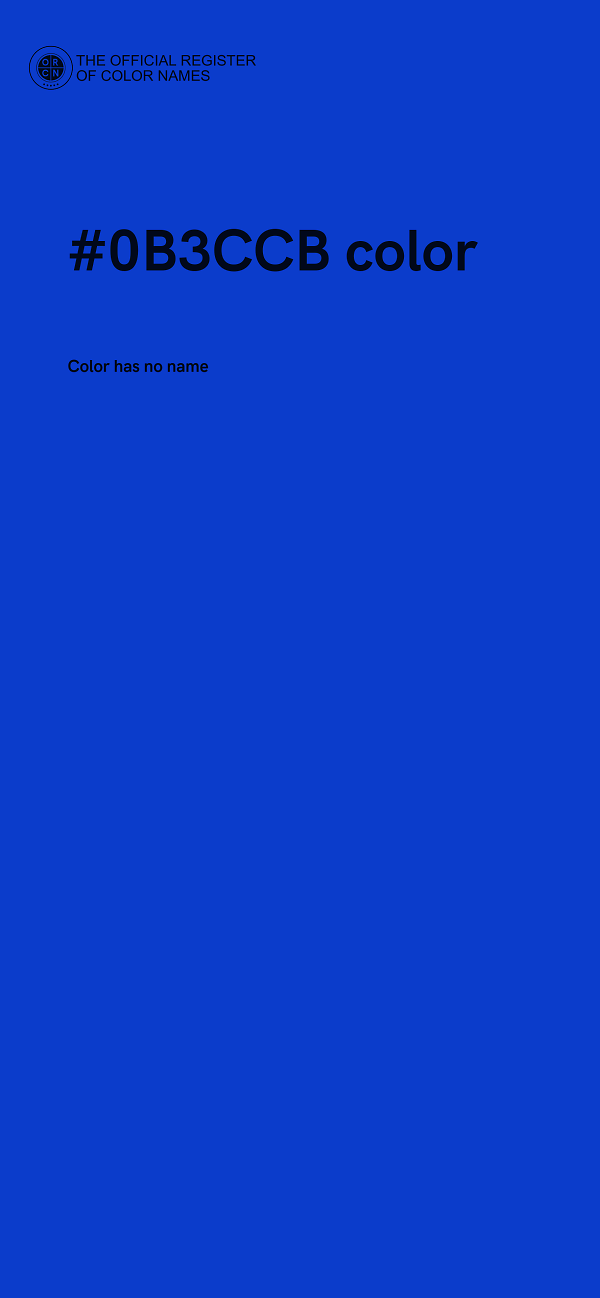 #0B3CCB color image