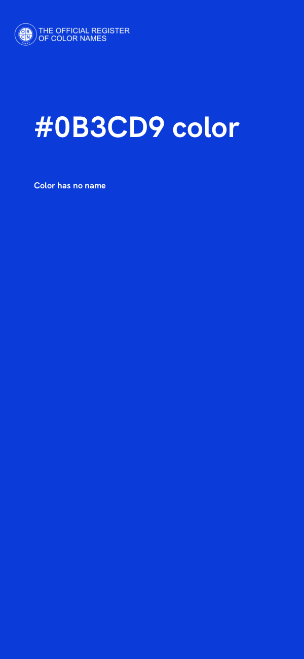 #0B3CD9 color image