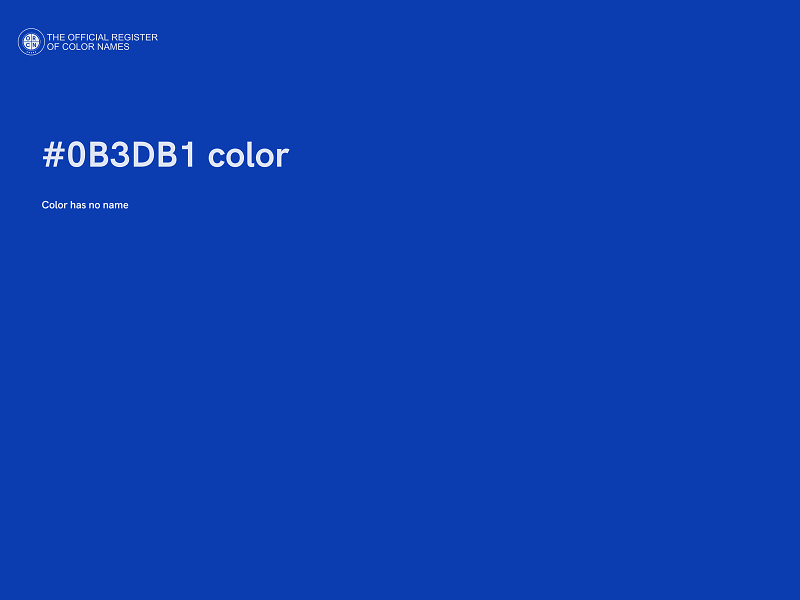 #0B3DB1 color image