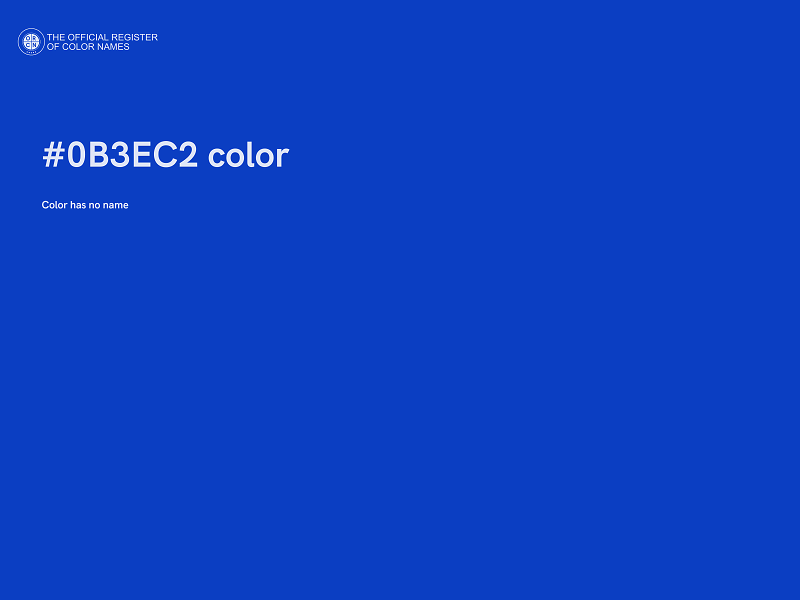 #0B3EC2 color image