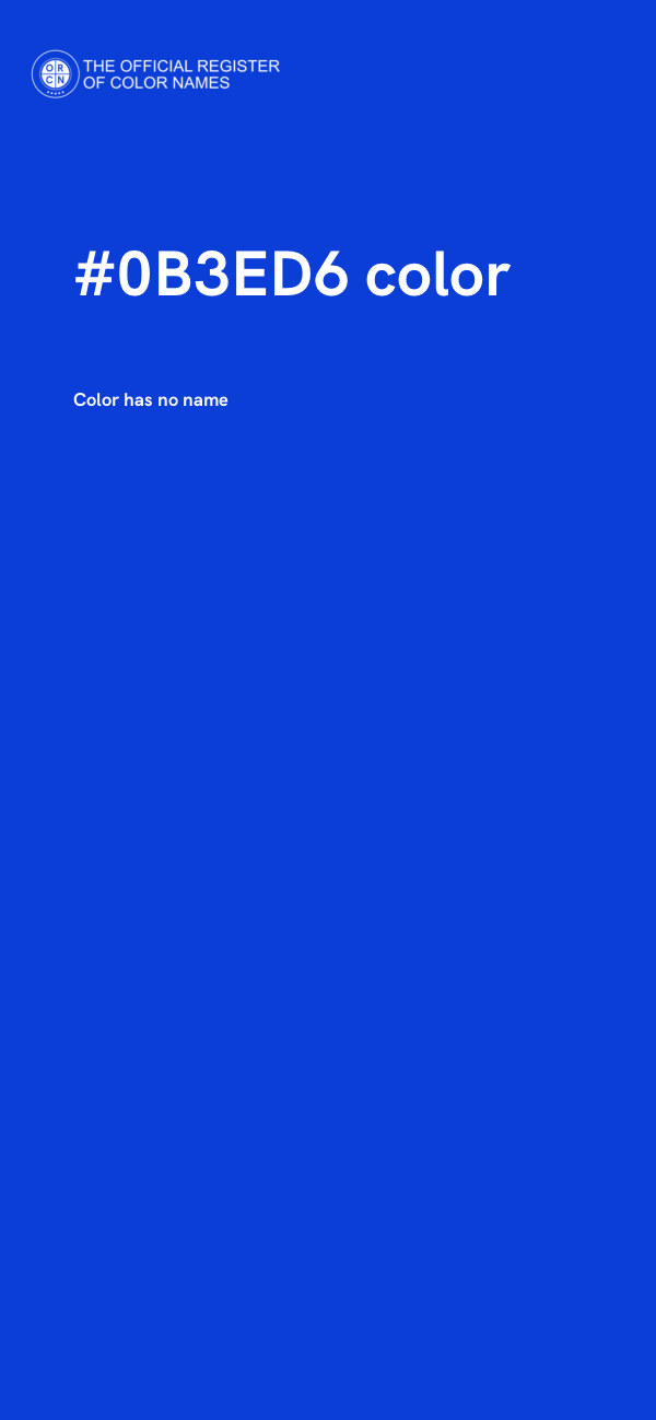 #0B3ED6 color image