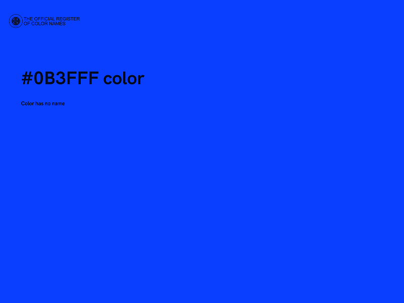 #0B3FFF color image