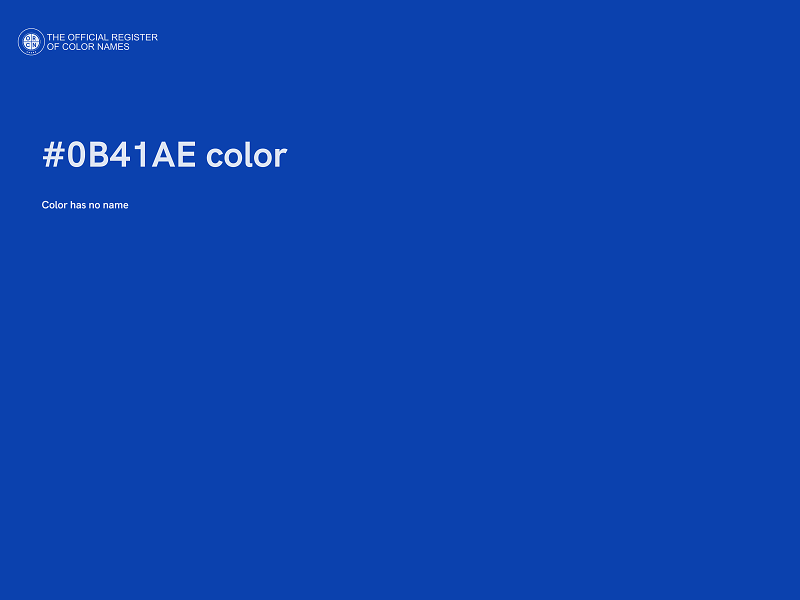 #0B41AE color image