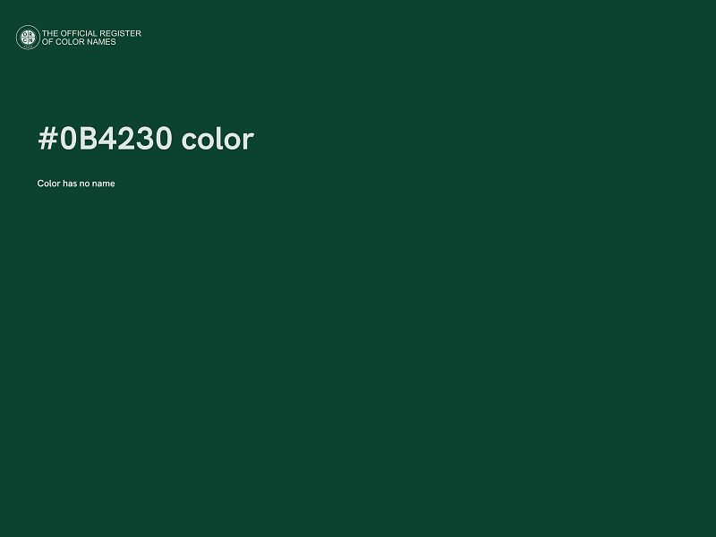 #0B4230 color image