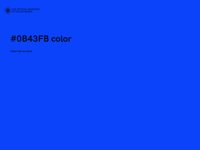 #0B43FB color image