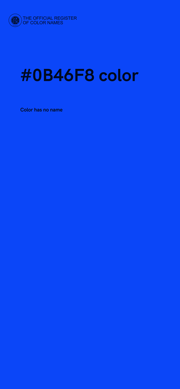 #0B46F8 color image