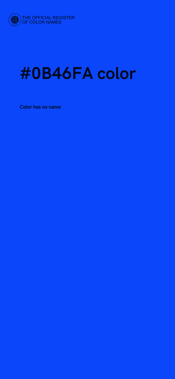 #0B46FA color image