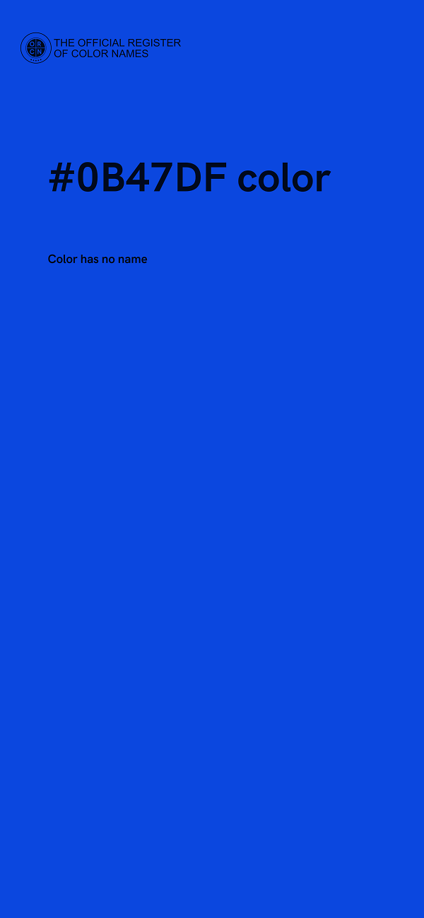 #0B47DF color image