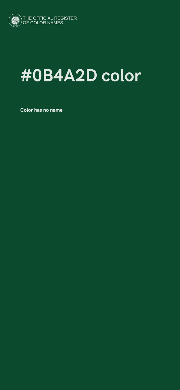 #0B4A2D color image