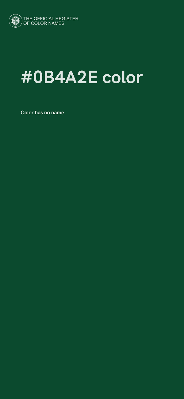 #0B4A2E color image