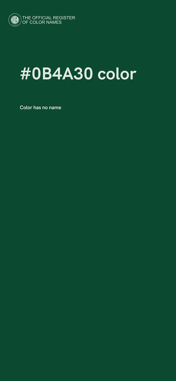 #0B4A30 color image