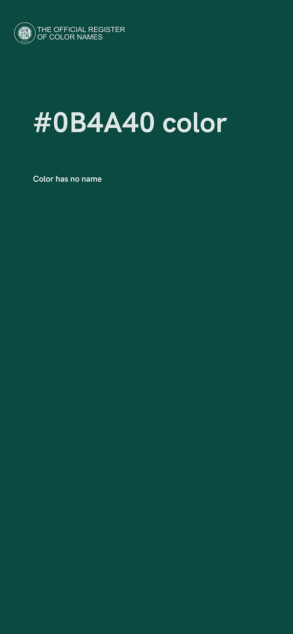 #0B4A40 color image