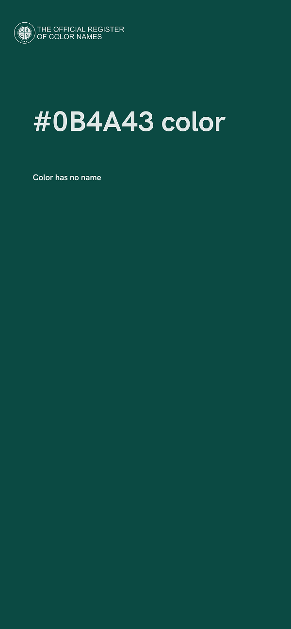 #0B4A43 color image