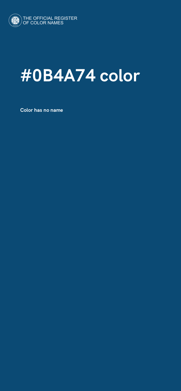 #0B4A74 color image