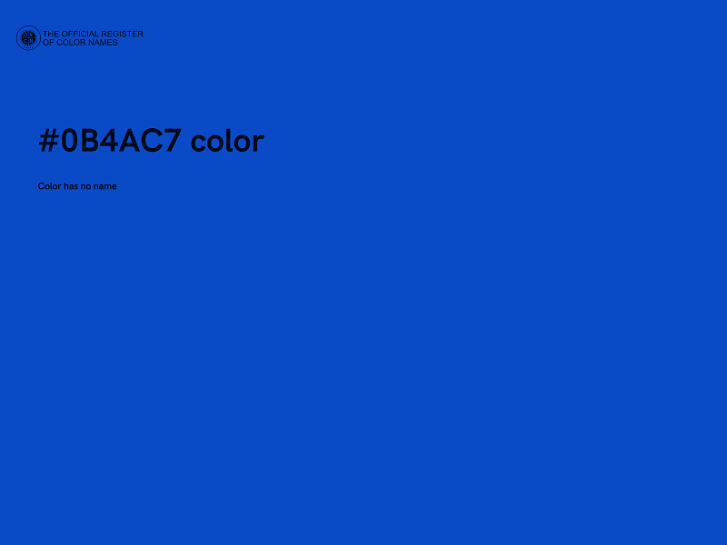 #0B4AC7 color image