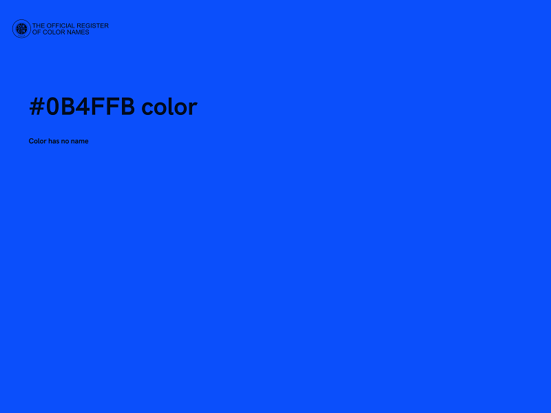 #0B4FFB color image