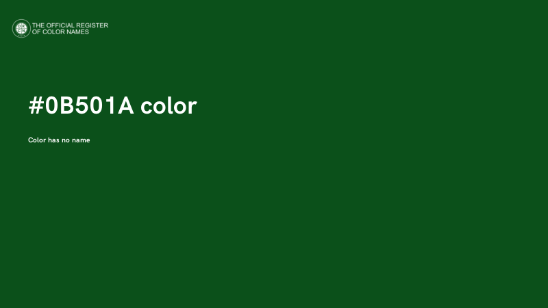 #0B501A color image