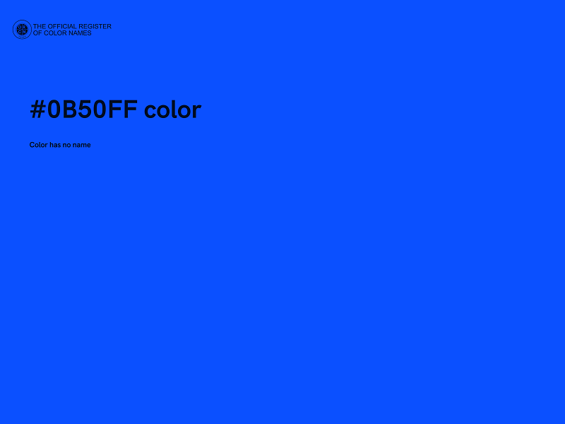 #0B50FF color image