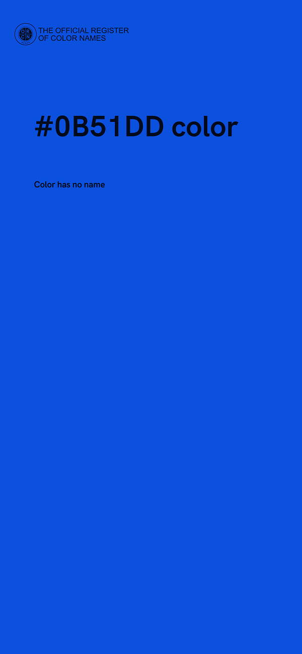 #0B51DD color image