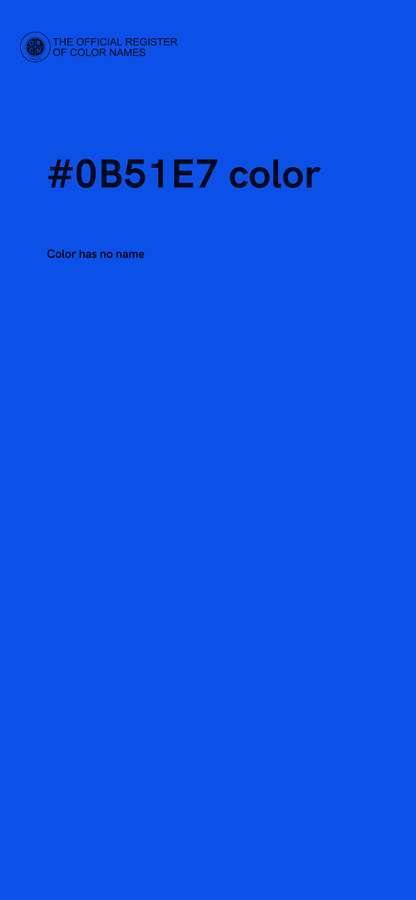 #0B51E7 color image