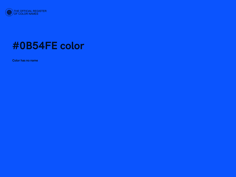 #0B54FE color image