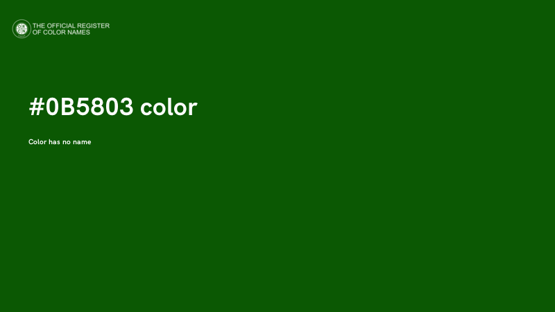 #0B5803 color image