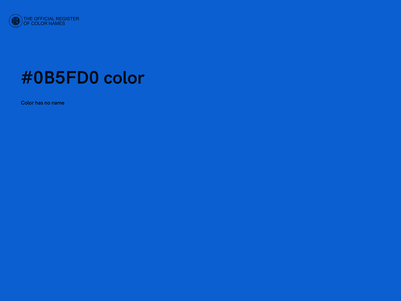 #0B5FD0 color image
