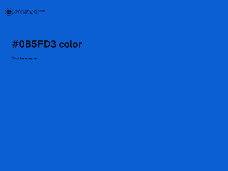 #0B5FD3 color image