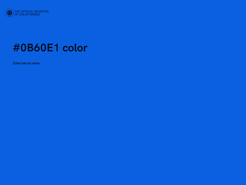 #0B60E1 color image