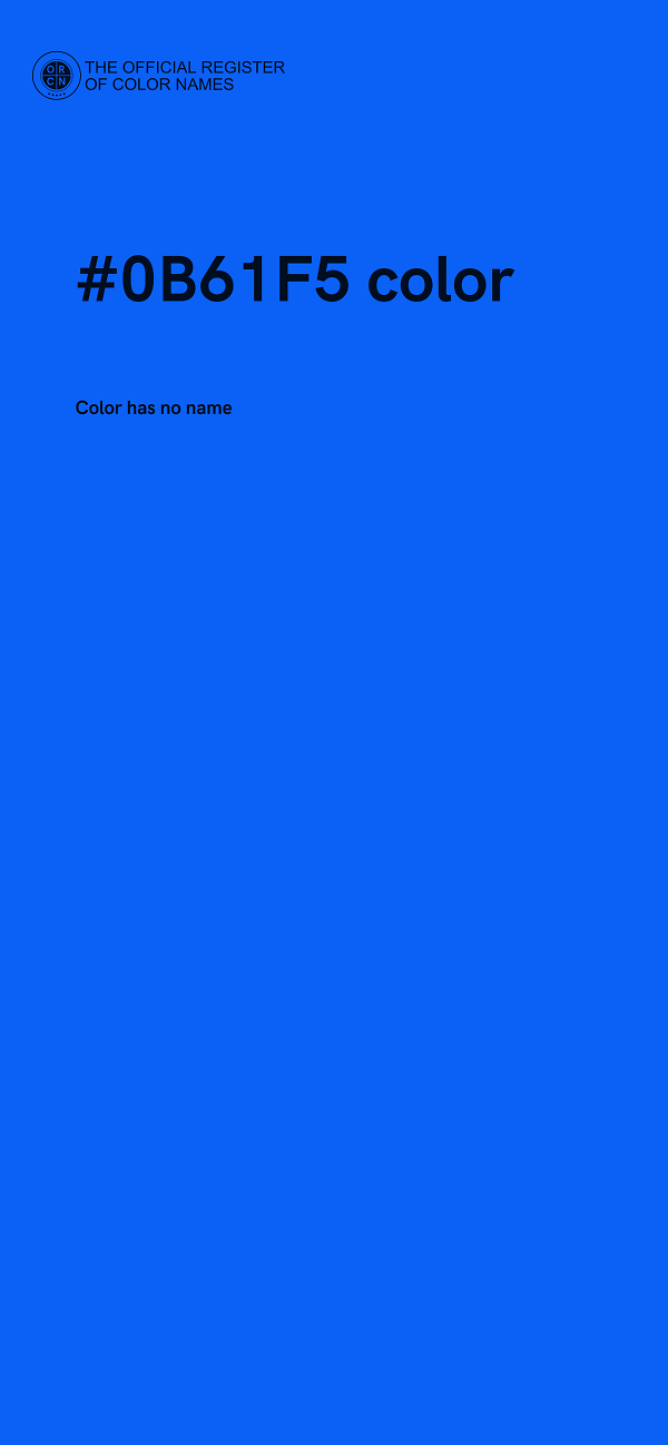 #0B61F5 color image