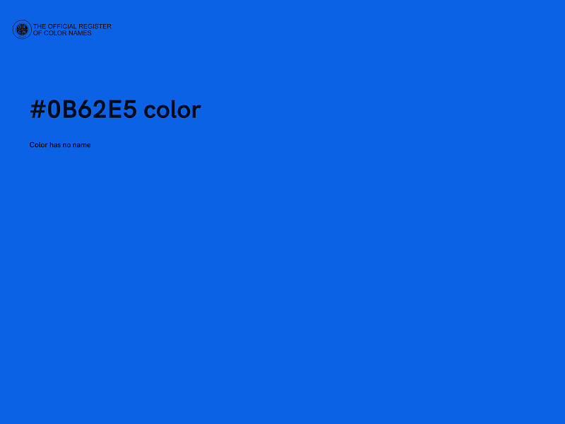 #0B62E5 color image