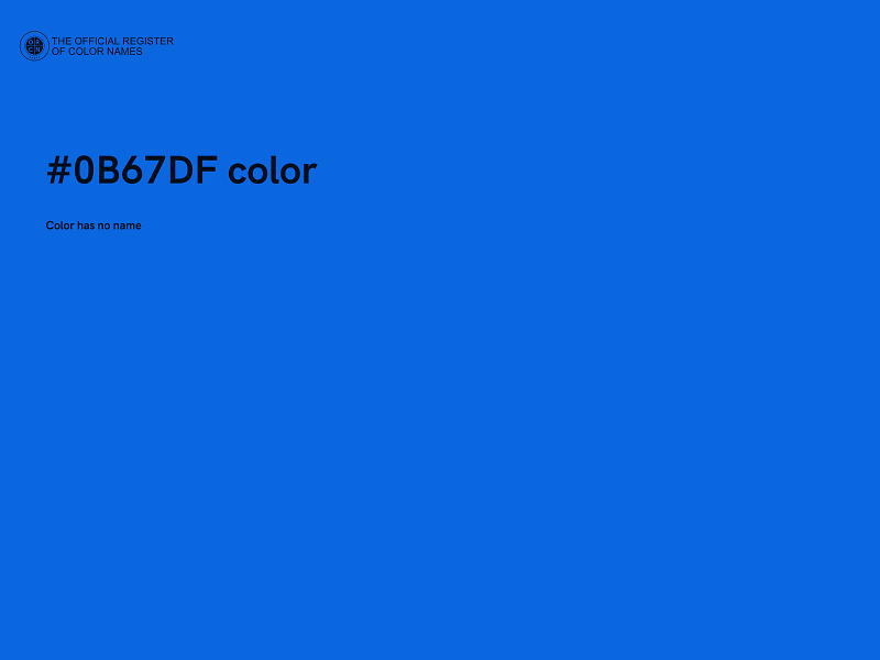 #0B67DF color image