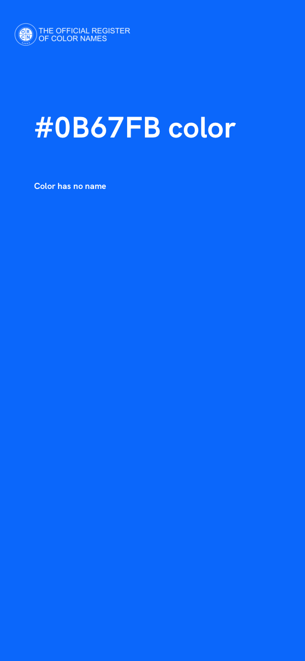 #0B67FB color image