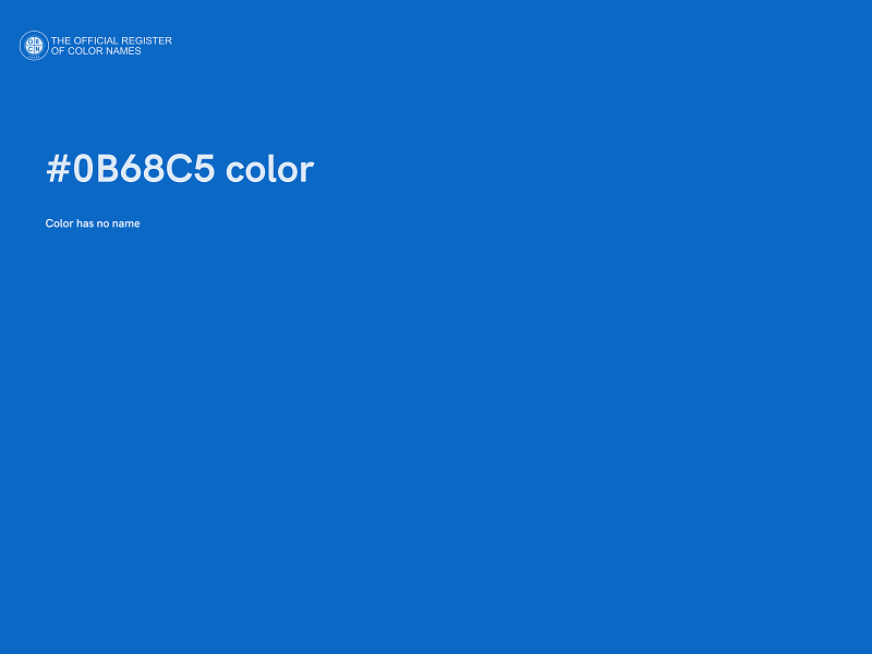 #0B68C5 color image