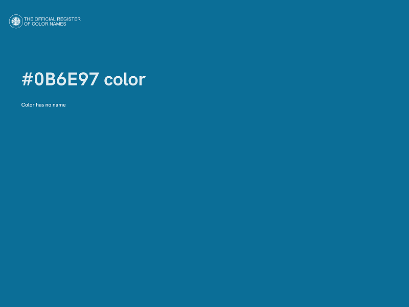 #0B6E97 color image