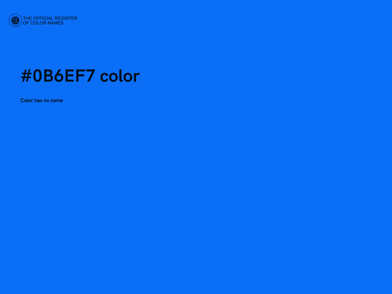 #0B6EF7 color image