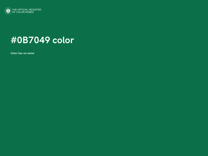 #0B7049 color image