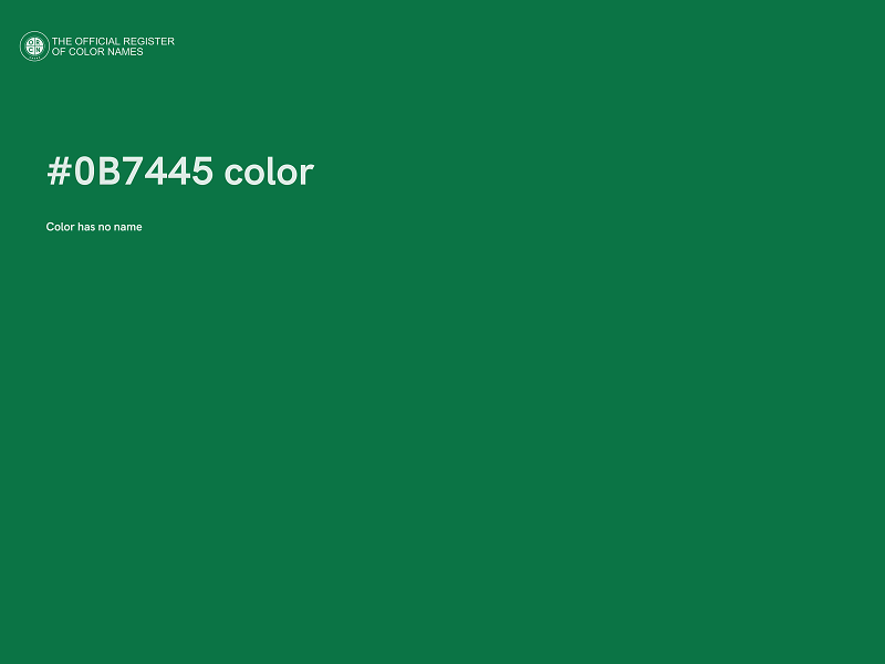 #0B7445 color image