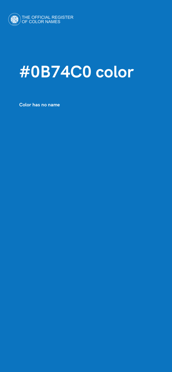 #0B74C0 color image