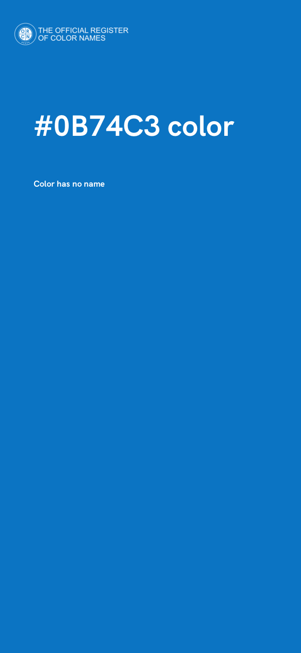 #0B74C3 color image