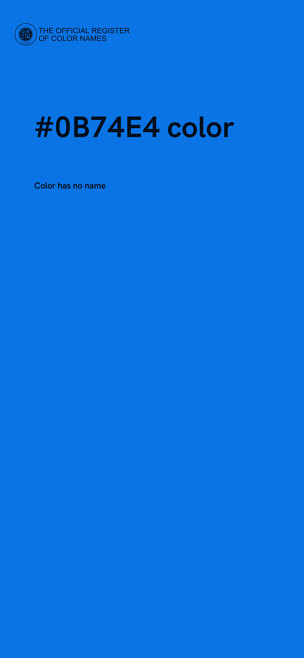 #0B74E4 color image