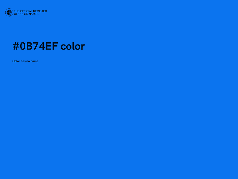 #0B74EF color image