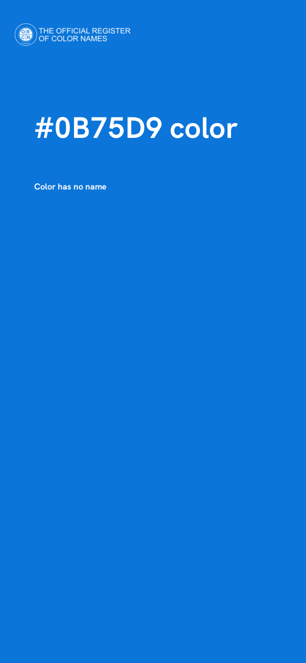 #0B75D9 color image