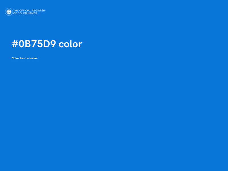 #0B75D9 color image