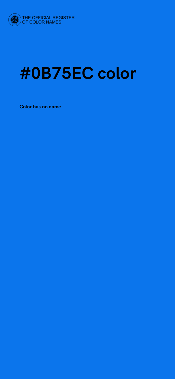 #0B75EC color image
