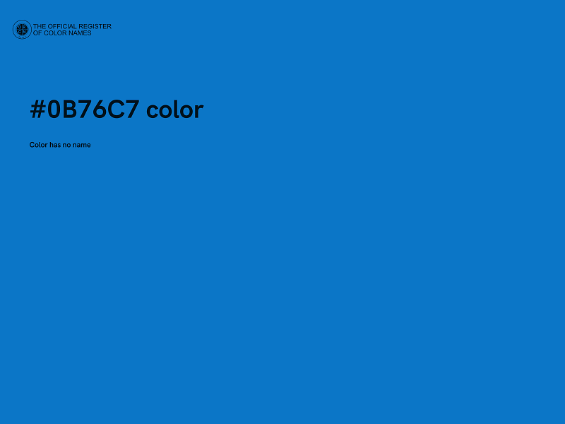 #0B76C7 color image