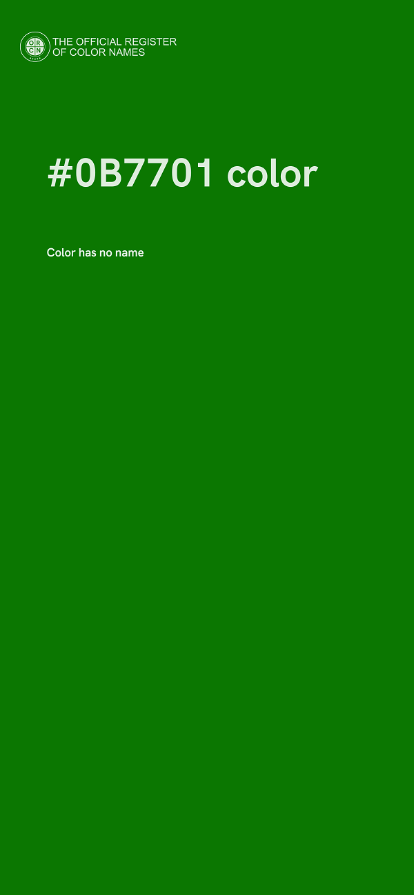 #0B7701 color image